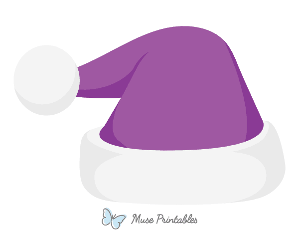 Purple Santa Claus Hat Photo Booth Prop
