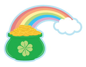 Rainbow and Pot of Gold Photo Booth Prop