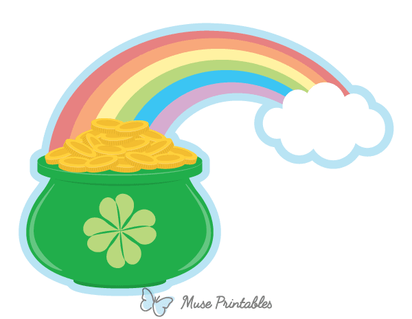 Rainbow and Pot of Gold Photo Booth Prop