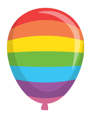 Rainbow Balloon Photo Booth Prop