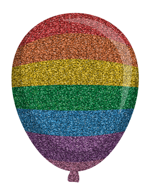 Rainbow Glitter Balloon Photo Booth Prop