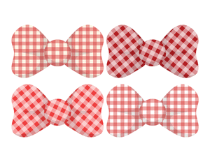 Red and White Gingham Bow Tie Photo Booth Prop