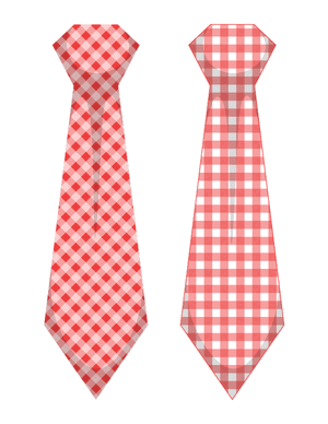 Red and White Gingham Tie Photo Booth Prop
