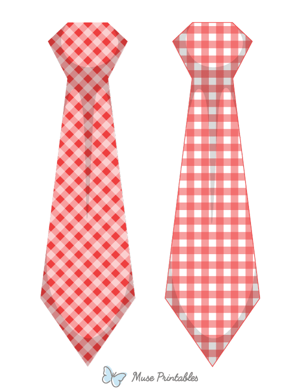 Red and White Gingham Tie Photo Booth Prop