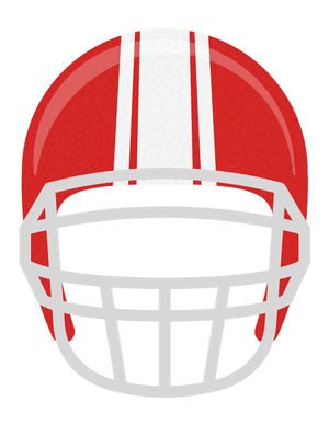 Red Football Helmet Photo Booth Prop