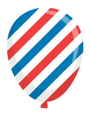 Red White and Blue Balloon Photo Booth Prop