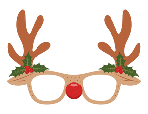 Reindeer Antler Glasses Photo Booth Prop