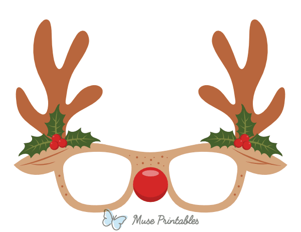 Reindeer Antler Glasses Photo Booth Prop
