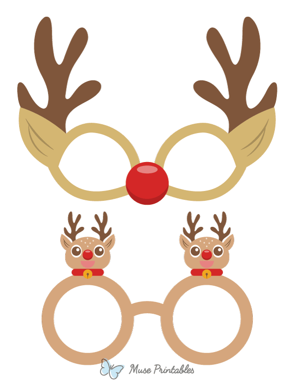 Reindeer Glasses Photo Booth Prop