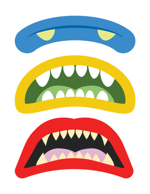 Sad Monster Mouth Photo Booth Prop