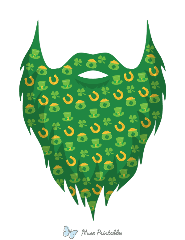Saint Patrick's Day Beard Photo Booth Prop