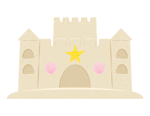 Sandcastle Photo Booth Prop