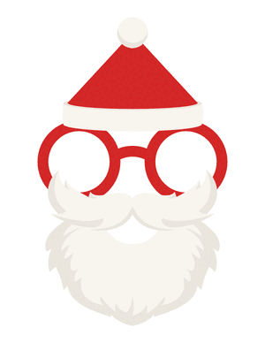 Santa Claus Glasses Photo Booth Prop