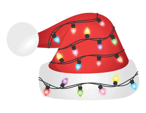 Santa Claus Hat With Christmas Lights Photo Booth Prop