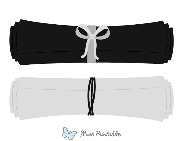 Silver and Black Diploma Photo Booth Prop