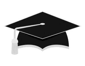 Silver and Black Graduation Cap Photo Booth Prop