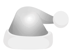 Silver Santa Claus Hat Photo Booth Prop