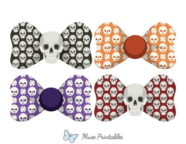 Skull Bow Tie Photo Booth Prop