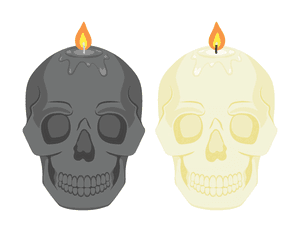 Skull Candle Photo Booth Prop