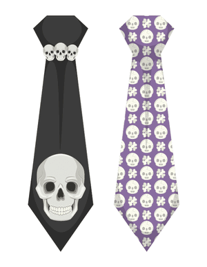 Skull Tie Photo Booth Prop