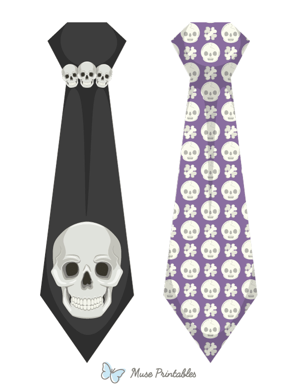 Skull Tie Photo Booth Prop