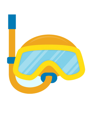 Snorkel and Mask Photo Booth Prop