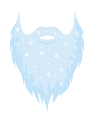 Snowflake Beard Photo Booth Prop