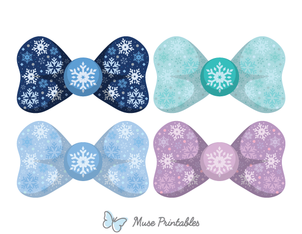 Snowflake Bow Tie Photo Booth Prop