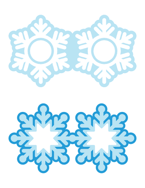 Snowflake Glasses Photo Booth Prop
