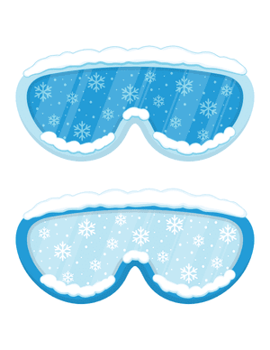 Snowy Glasses Photo Booth Prop