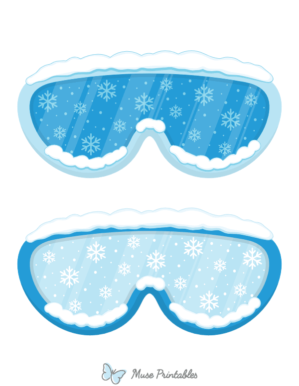 Snowy Glasses Photo Booth Prop