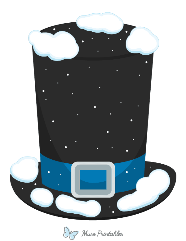 Snowy Top Hat Photo Booth Prop