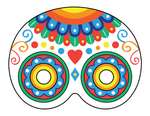 Sugar Skull Glasses Photo Booth Prop