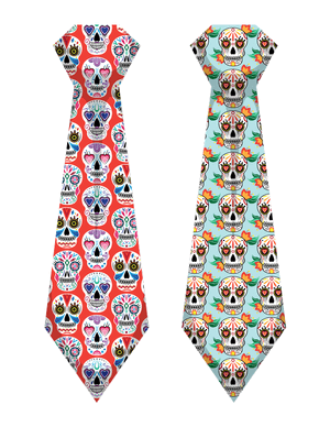 Sugar Skull Tie Photo Booth Prop