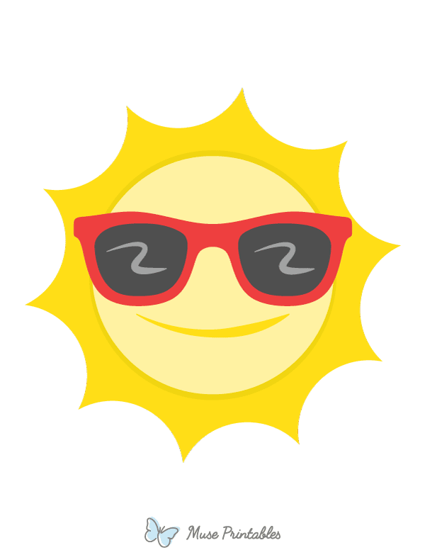 Sun With Sunglasses Photo Booth Prop