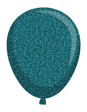 Teal Glitter Balloon Photo Booth Prop