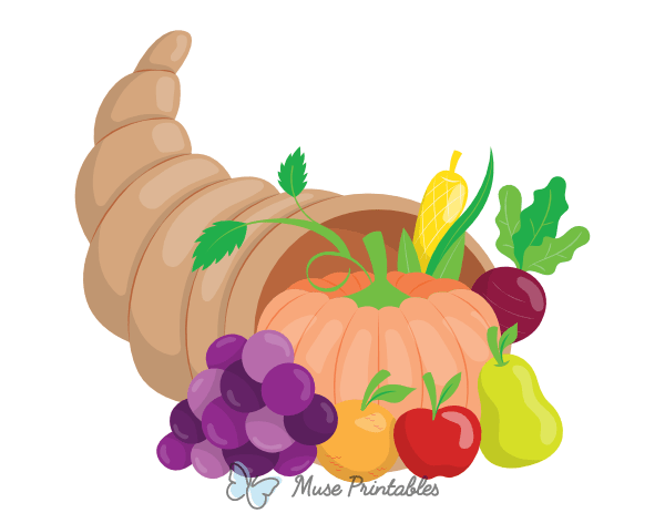 Thanksgiving Cornucopia Photo Booth Prop