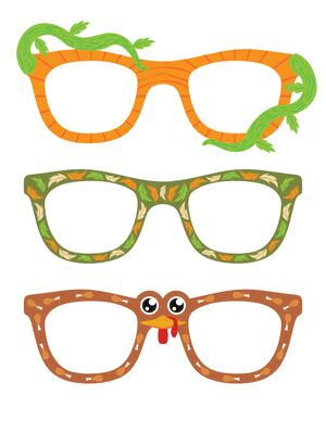 Thanksgiving Glasses Photo Booth Prop