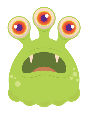 Three Eyed Monster Photo Booth Prop