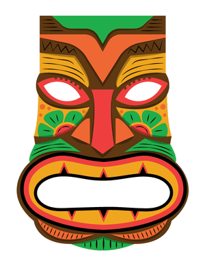 Tiki Mask Photo Booth Prop