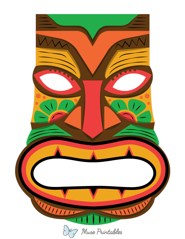 Tiki Mask Photo Booth Prop