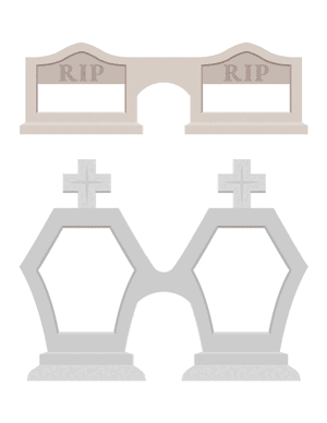 Tombstone Glasses Photo Booth Prop