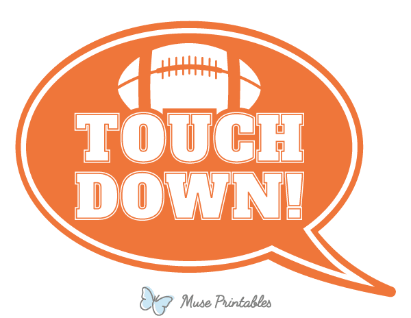 Touchdown Speech Bubble Photo Booth Prop
