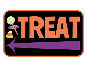 Treat Left Arrow Photo Booth Prop