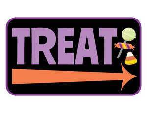 Treat Right Arrow Photo Booth Prop