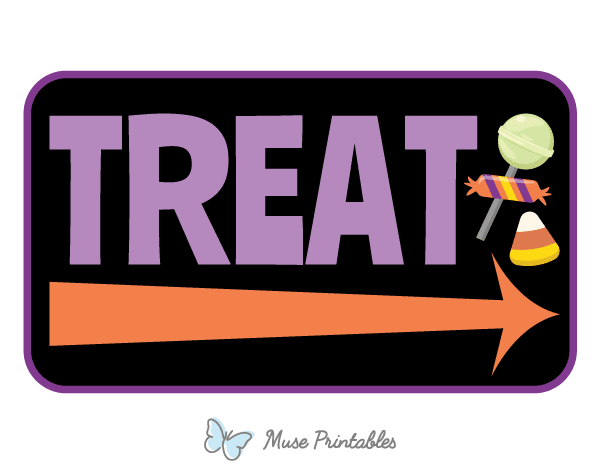 Treat Right Arrow Photo Booth Prop