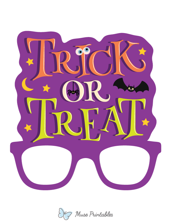 Trick or Treat Glasses Photo Booth Prop