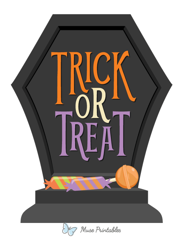 Trick or Treat Tombstone Photo Booth Prop