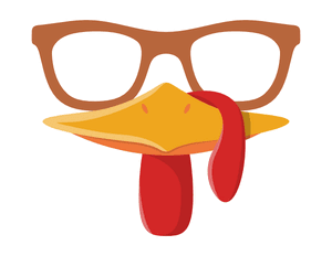 Turkey Beak and Glasses Photo Booth Prop