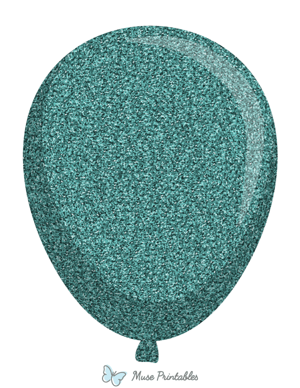 Turquoise Glitter Balloon Photo Booth Prop